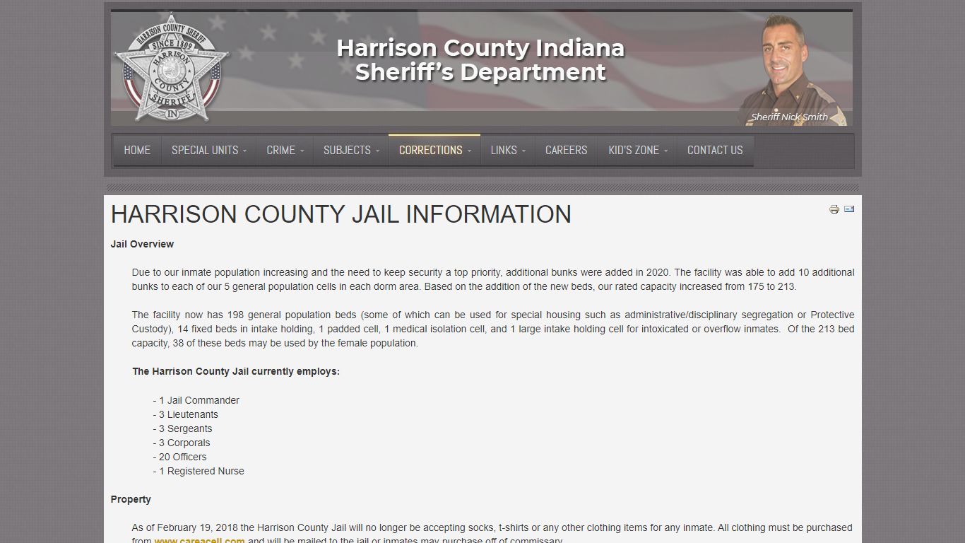 Harrison County Indiana Jail Information - hcsdin.net